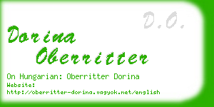 dorina oberritter business card